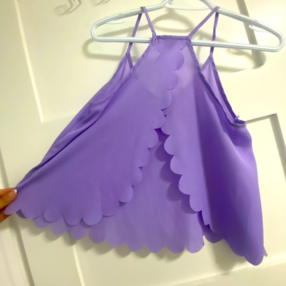 Lilac Tank Top - Open Scallop Back - Picture 2 of 3